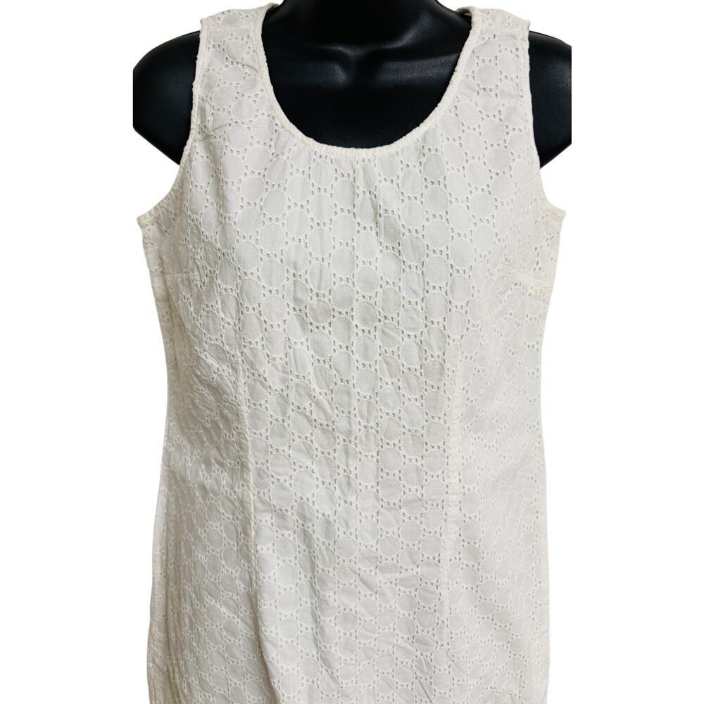 IZOD Women Sheath Lined White Size 2 Sleeveless Scoop Back Zipper New - Picture 2 of 8